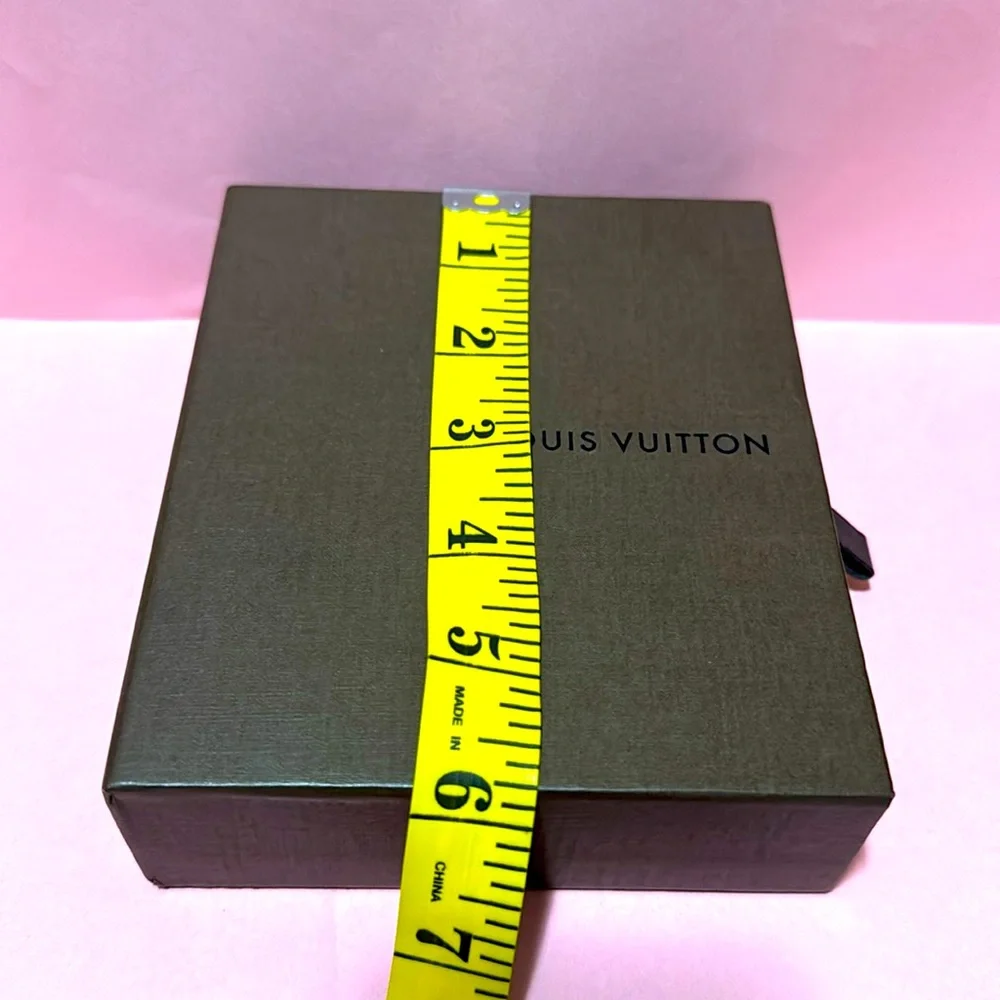 Authentic LOUIS VUITTON Size 6 X 5 X 1.5 Brown Empty Box For Jewelry Storage